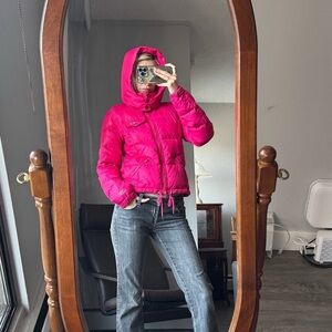 Hollister Vibrant Pink Puffer Jacket